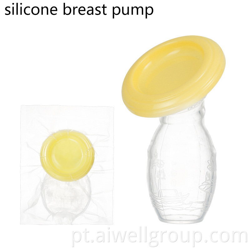 Manual silicone breast pump